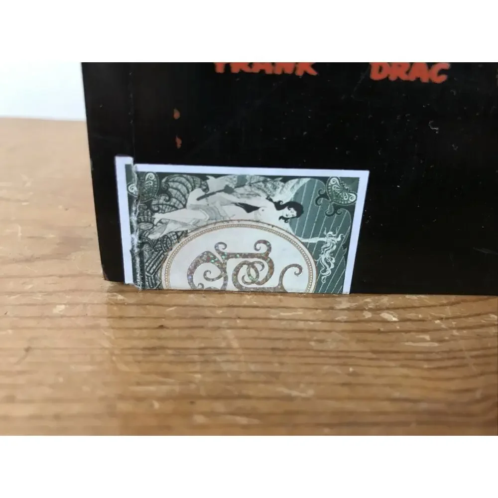 Vintage Tatuaje Pudgy Monsters Black Red Empty Wooden Cigar Trinket Jewlery Box